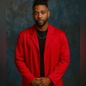 J. Ferrar Jason Bolden men's XL new with tags jacket Chili Red outerwear buttons